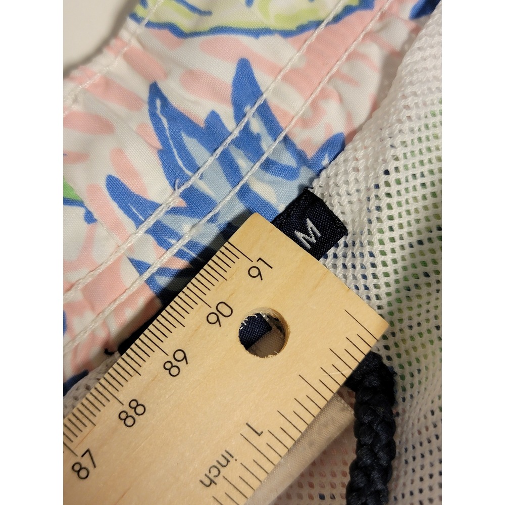 Vineyard Vines Mens Medium Pineapple Print Swim Trunks Blue Pink Green Shorts - Picture 4 of 8